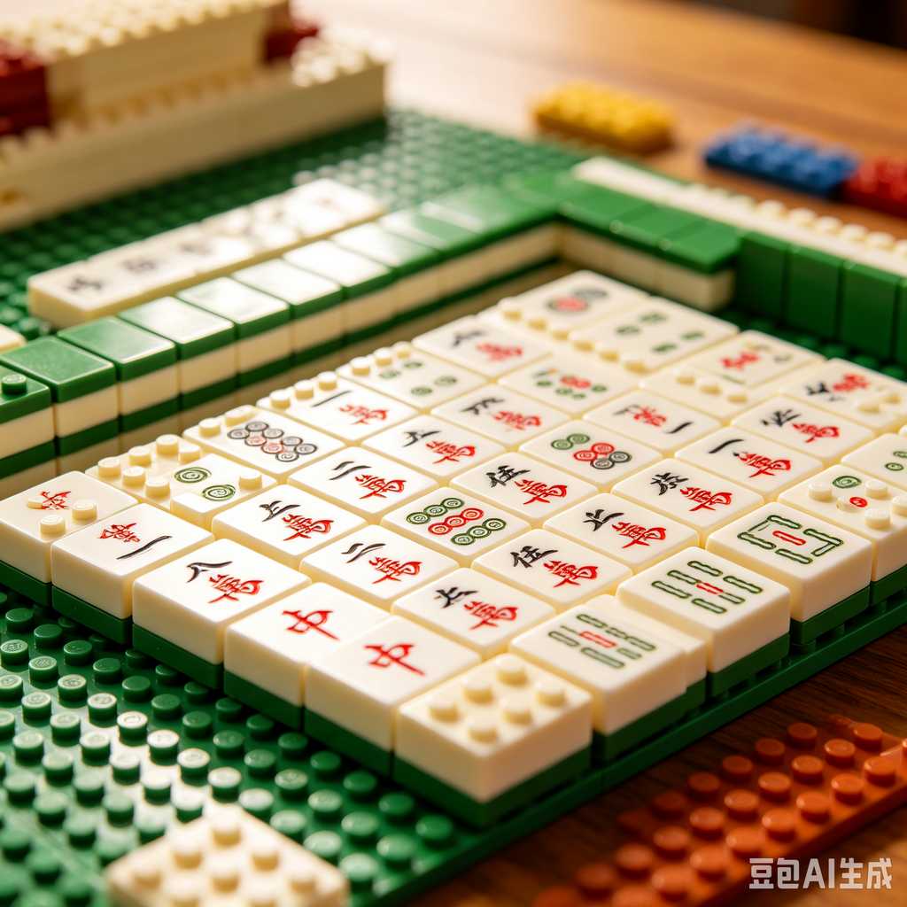 blue mahjong tiles